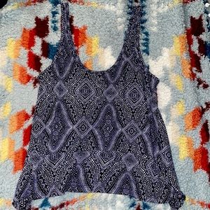 H & M navy blue and white top size-S